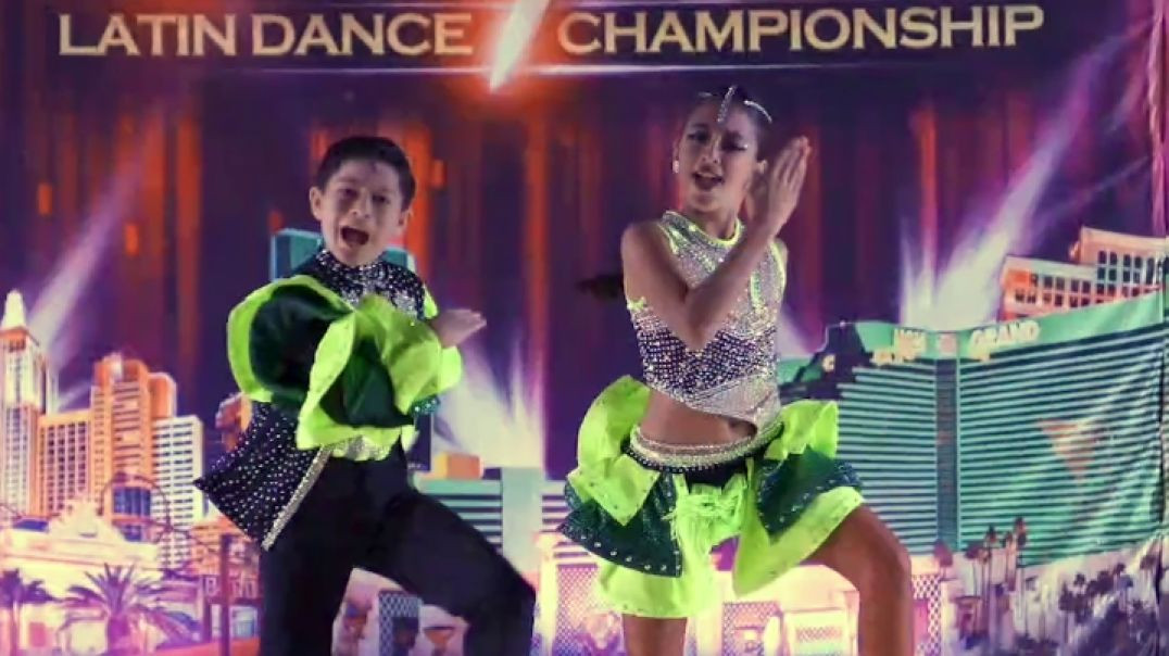 Karolyn Guerra and Ethan Cordoba AMATEUR SALSA  SHOWCASE 12 AND  UNDER FINAL