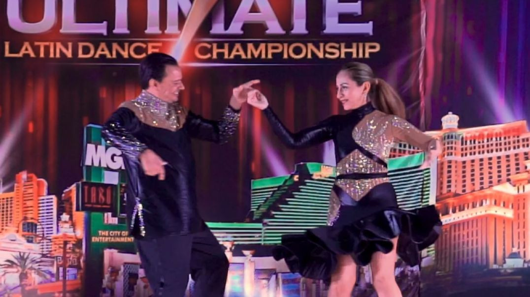John D Chaparro and Audelia Canez - Pro-Am Ladies Latin Hustle Showcase Over 50